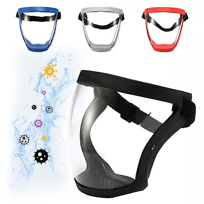 Super Protective Face Shield PVC Anti Fog Adult Clear Face Mask Safety Glasses • $9.99