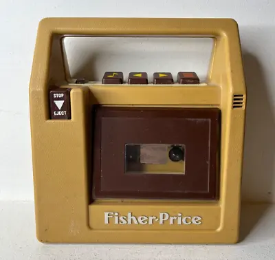 Vintage 1980 Fisher Price 826 Brown Cassette Tape Recorder Player (Not Tested) • $30