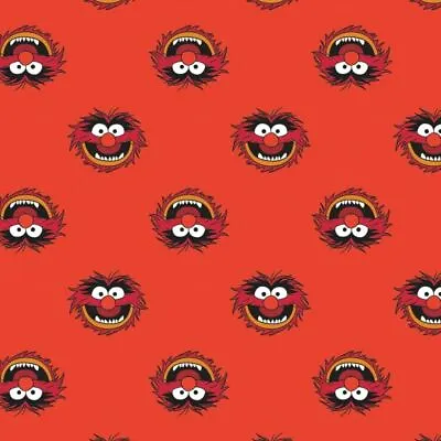 Disney Muppets Collection Animal Red Cotton Quilting Fabric 1/2 YARD • $9.75