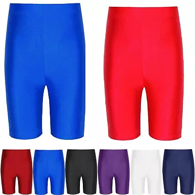 Boys Girls Super Stretch Cycling Shorts School PE Sports Gym Running Yoga  • £3.49