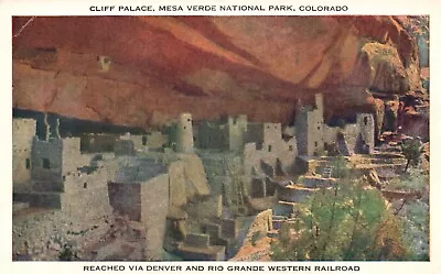 Postcard CO Mesa Verde National Park Cliff Palace White Border Vintage PC J7245 • $0.47