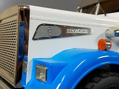 7.2cm Kenworth KW Pair Aluminum Emblem Plate Tamiya Toy 1/14 King Grand Hauler • $61.54