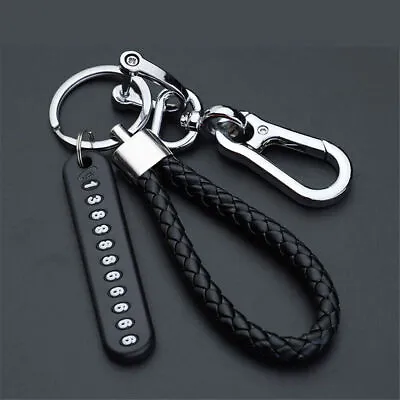 Anti-lost Phone Number Plate Pendant Car Keychain Key Ring Keyring Accessories • $5.26