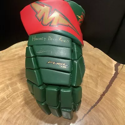 NEW Autographed Mark Parrish Minnesota Wild Mission Fuel 75 Hockey Glove NHL • $99.99