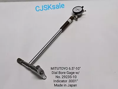 MITUTOYO 6.5 -10  Dial Bore Gage  W/Indicator No.2923S-10 .0001  (USED) • $129.89