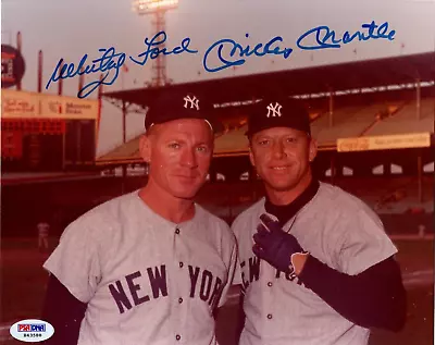 Mickey Mantle & Whitey Ford Psa/dna Certified Signed 8x10 Photograph Autograph . • $425