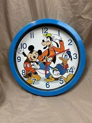 Accutime Watch Disney Decorative Child Wall Clock 10” Goofy Donald Mickey Mouse • $9.99