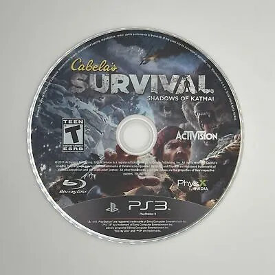 Cabela's Survival Shadows Of Katmai Sony PlayStation 3 PS3 - DISC ONLY • $6.95