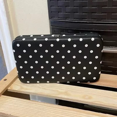 Merona Polka Dot Hinge Wallet - Black/White Polka Dot • $10