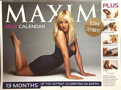 Maxim Magazine 2009 Calendar Elisha Cuthbert Lacy Chabert Stacy Keibler Fergie • $18.77