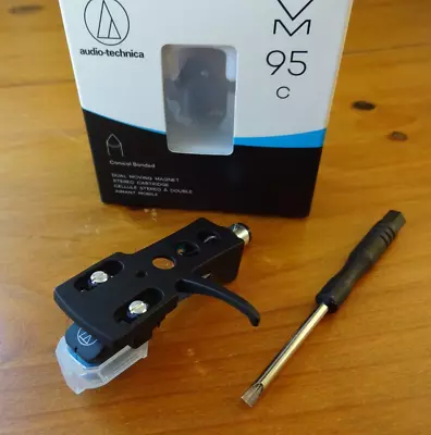 £42.95 • Buy Audio Technica At-vm95c + Stylus & Guard + Black Headshell + Screwdriver