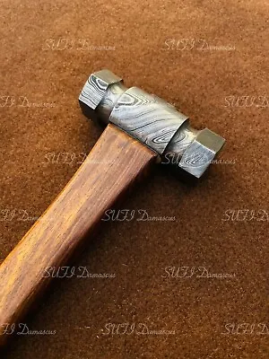 Custom Handmade Damascus Steel Viking Hexagonal Hammer Birthday Gift  • $127.49