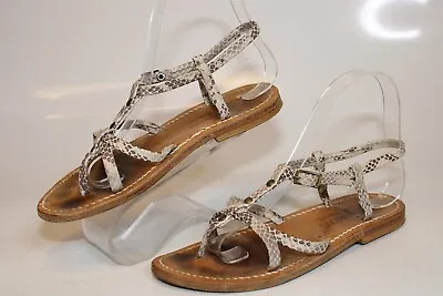 K.Jacques St. Tropez France Made Womens 5 35 Printed Leather Slingback Sandals  • $20