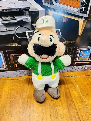 Vintage 1988 10” LUIGI ACME Nintendo Super Mario Bros. Plush Toy Doll Antique • $49.99