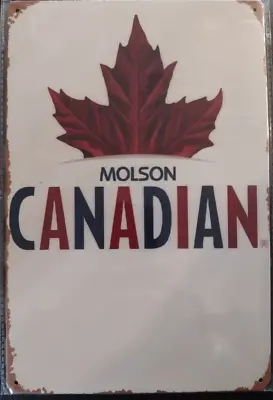 Molson Canadian Distressed Look Beer Sign 8x12 Aluminum • $10.50