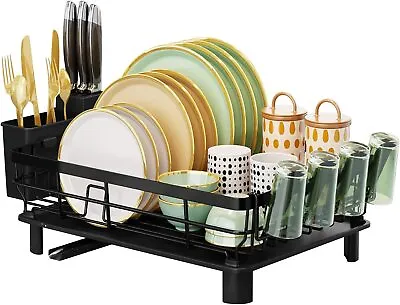 Dish Drying Rack For Kitchen CounterStainless Steel Dish Drainer Utensil Holder • $22.99