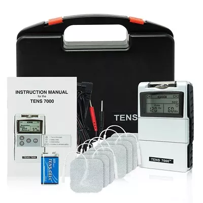 TENS 7000 2nd Edition Digital TENS Unit Kit With Accessories • $35.82