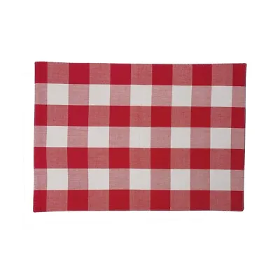 $12.31 • Buy Set Of 2 C&F Classic Red & White Buffalo Check Cotton Placemats 2  Checks