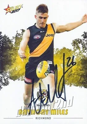 $14.99 • Buy ✺Signed✺ 2017 RICHMOND TIGERS AFL Premiers Card ANTHONY MILES
