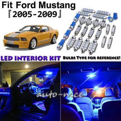 7x Blue LED Interior Lights Package Kit For 2005 - 2007 2008 2009 Ford Mustang • $9.73