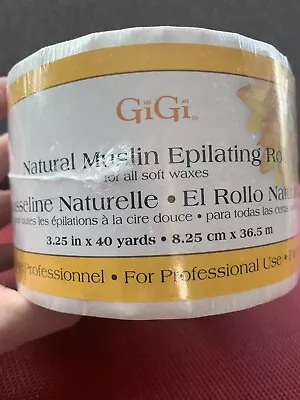 GIGI Natural Muslin Roll 3.25 In. X 40 Yard NEW Package Epilating Roll Waxing • $14.99