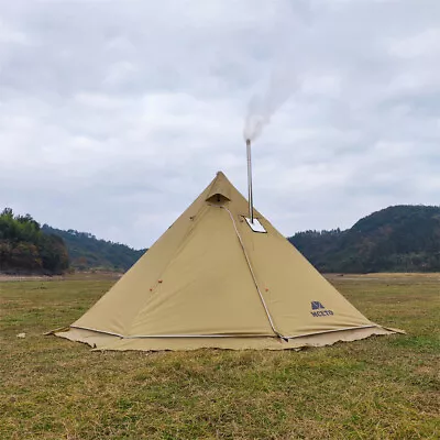 MCETO Outdoor Camping Tent 4-Season Pyramid Teepee Tent For Hiking Fishing V3J8 • $118.97