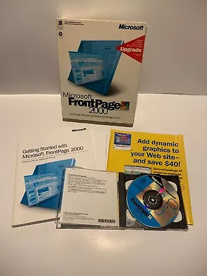 Microsoft Frontpage 2000  Install CD Within Product Key Upgrade Box • $19.99