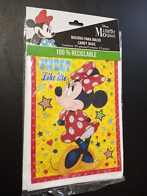 25 Pc Minnie Mouse Birthday Party Favors Treat Loot Candy Bags Supplies NIB • $11.99