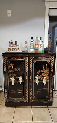 Mid Century Bar Cabinet Asian Style  • $875