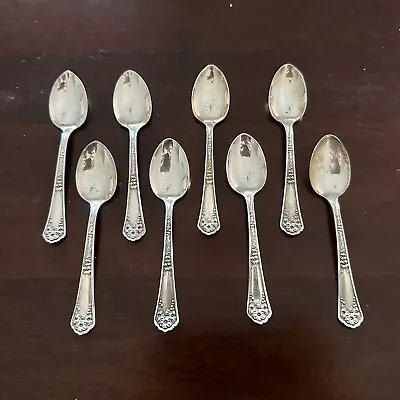 WM Rogers & Son AA Silverplate Flatware Set Of 8 Tea Spoons Pat Dec. 10 1912 • $89.99