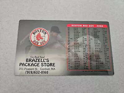 MS20 Boston Red Sox 2004 MLB Baseball Magnet Schedule - Brazell's (Round Logo) • $2