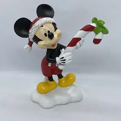 Disney Mickey Mouse Candy Cane Christmas Statue Table Decoration Polyresin • $28.37