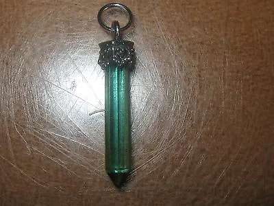 New Age Sterling Silver Blue/Green Aqua Aura Crystal Quartz Pendant Necklace • $8.99