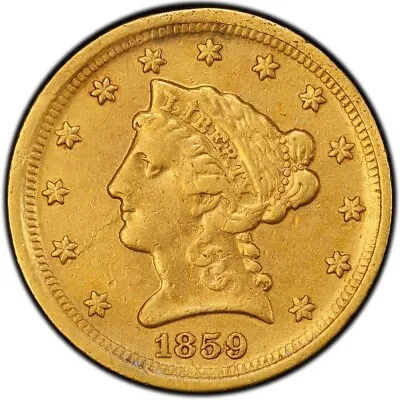 1859-D $2.5 Gold Liberty Head Quarter Eagle - XF (Only 2244 Minted!) • $3640