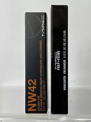 2 Pc MAC Cosmetics Studio Fix 24Hr Concealer W/ Prep + Prime Highlighter NW42 • $28.99