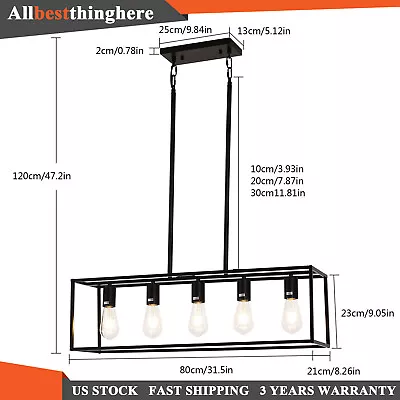 Kitchen Island Chandelier 5-Light Pendant Light Lamp Modern Ceiling Fixture 110V • $68.40