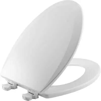 Bemis Elongated Enameled Wood Toilet Seat In White With Easy•Clean? Hinge • $19.33