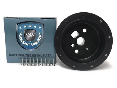 VSW 9-Bolt Black Steering Wheel Hub Adapter 67-68 GM Passenger 60-74 Truck • $94.99