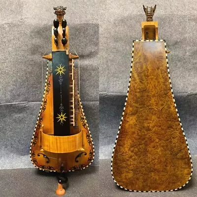  Excellent 6 Strings 23 Keys Hurdy GurdyMaple WoodInlaid Shell Carved Dragon • $1299