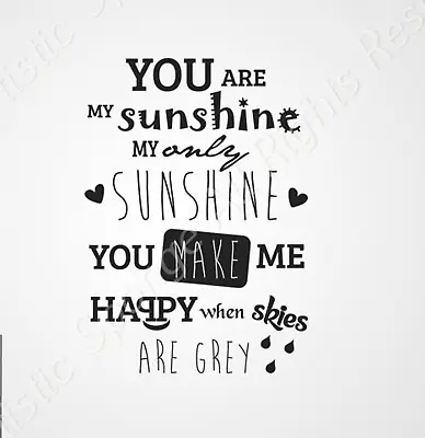 £3.50 • Buy ,,YOU ARE MY SUNSHINE Reusable Stencil A5 A4 A3 Craft Wall Home Style Decor / Q5