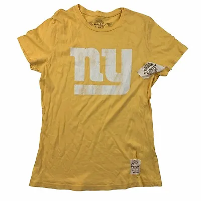 Retro Sport Brand Womens New York Giants NY Yellow T-Shirt Medium Soft Vintage • $24.85