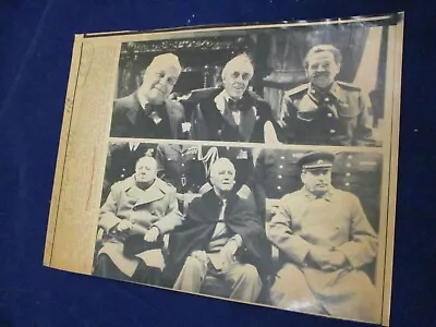 Wire Press Photo 1980 Franklin Roosevelt World Leaders Yalta Conference 1945' • $17