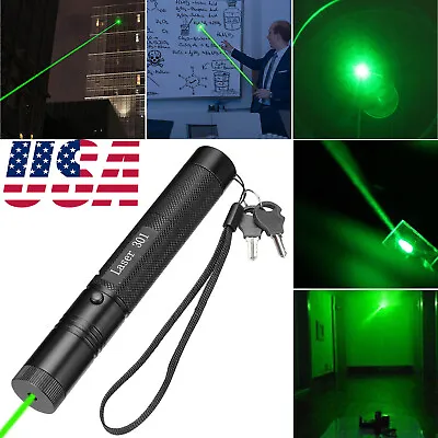 990Miles Green Laser Pointer Rechargeable Lazer Pen 532nm Visible Beam Light • $11.49