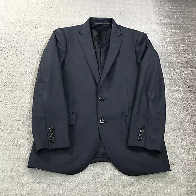 J Crew Blazer Mens 36 S  Ludlow Jacket Wool Two Button Navy Blue Tollegno Italy • $48.22