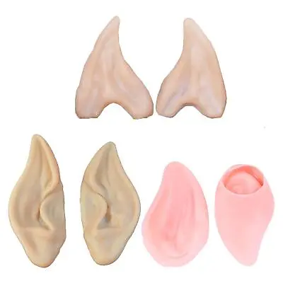£3.59 • Buy 1 Pair Elf Ears Rubber Latex Prosthetic Tips Angel Pixie Fairy Cosplay Party Cos