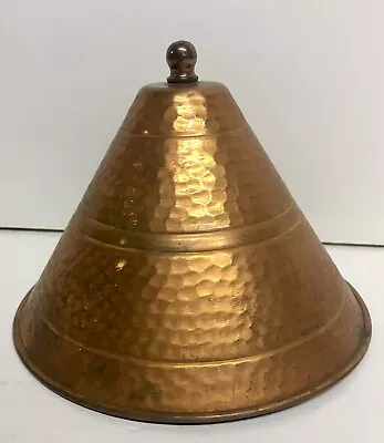 Antique Vintage 7” Hammered Copper Lamp Shade • $40