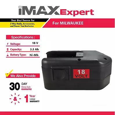 18V 3.3Ah NiMh Battery For Milwaukee 48-11-2200 48-11-2230 48-11-2232 • $44.59