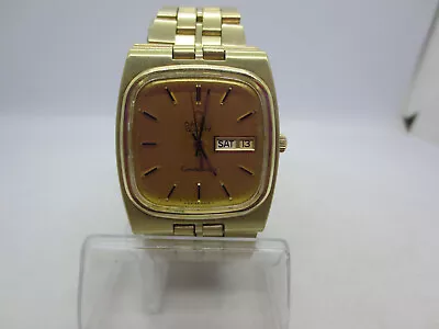Vintage Omega Constellation Chronometer Daydate 10k Goldfilled Quartz Mens Watch • $102.50