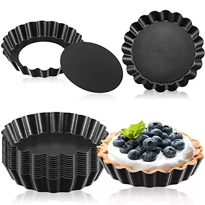 16 Pieces Mini Tart Pans With Removable Bottom Nonstick Quiche Pan Mini Pie P... • $31.37