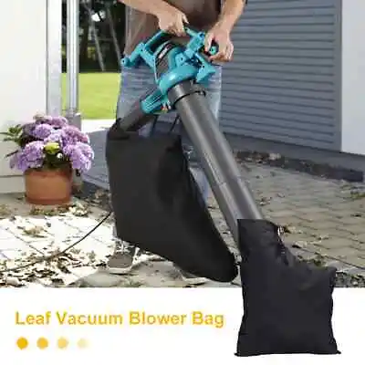  Garden Leaf Blower Bag Shredder Collection Replacement Zipped Sack Vacuum Black • £6.26